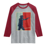 Idaho Shoots Back Vintage Pop Art Poster Style Graphic Raglan Shirt