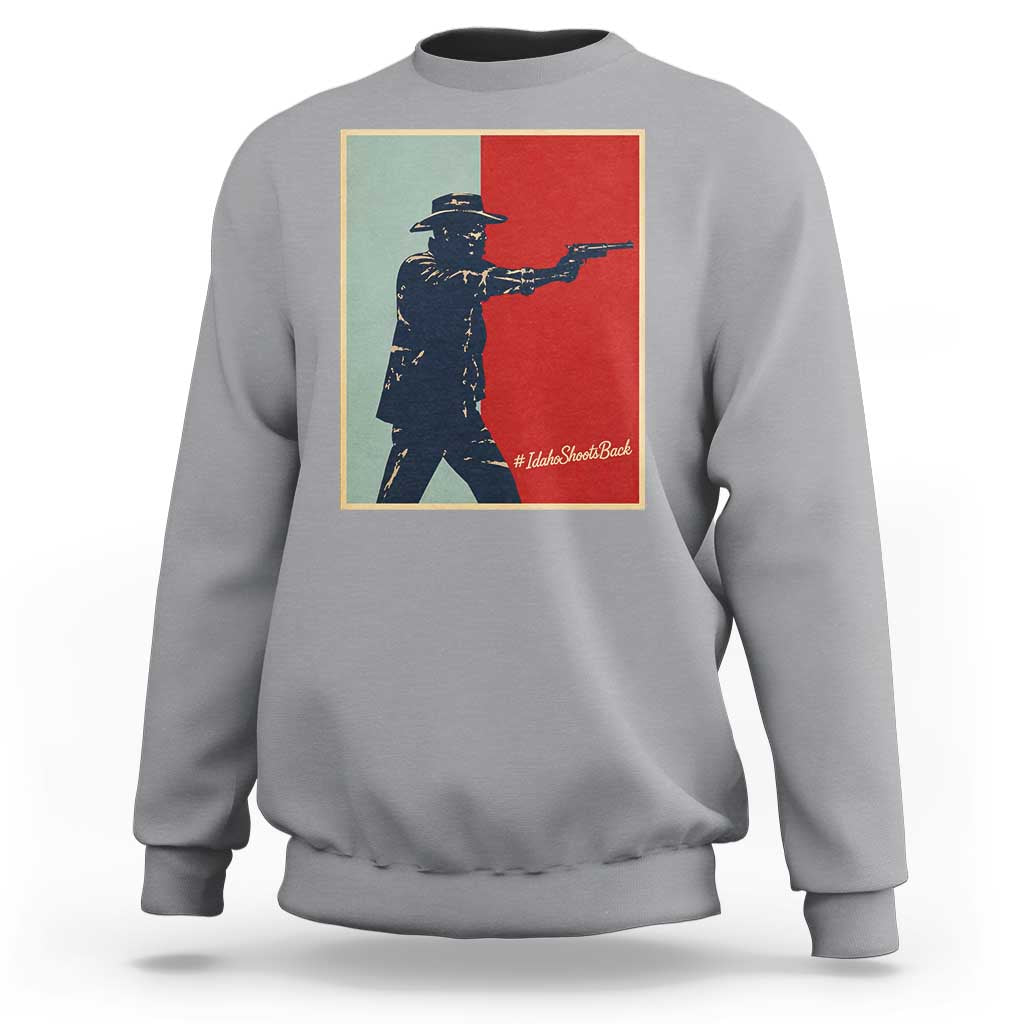 Idaho Shoots Back Vintage Pop Art Poster Style Graphic Sweatshirt
