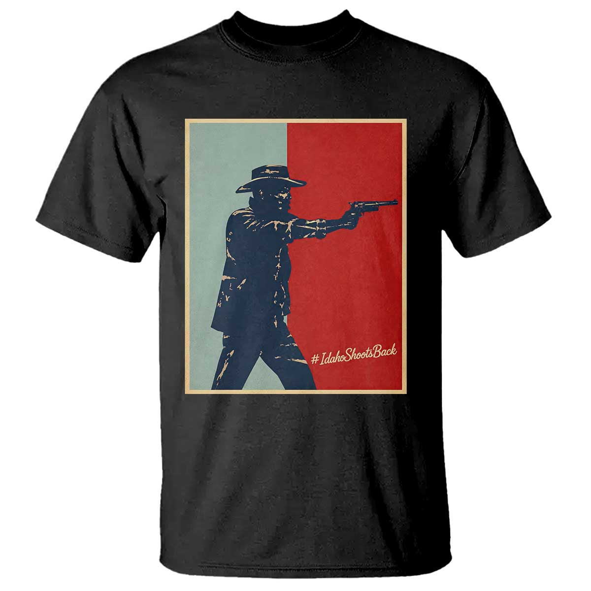Idaho Shoots Back Vintage Pop Art Poster Style Graphic T Shirt