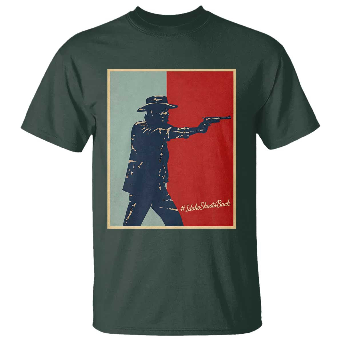 Idaho Shoots Back Vintage Pop Art Poster Style Graphic T Shirt