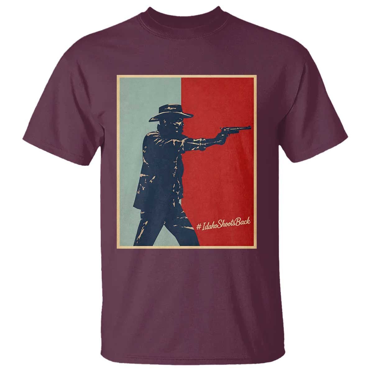Idaho Shoots Back Vintage Pop Art Poster Style Graphic T Shirt
