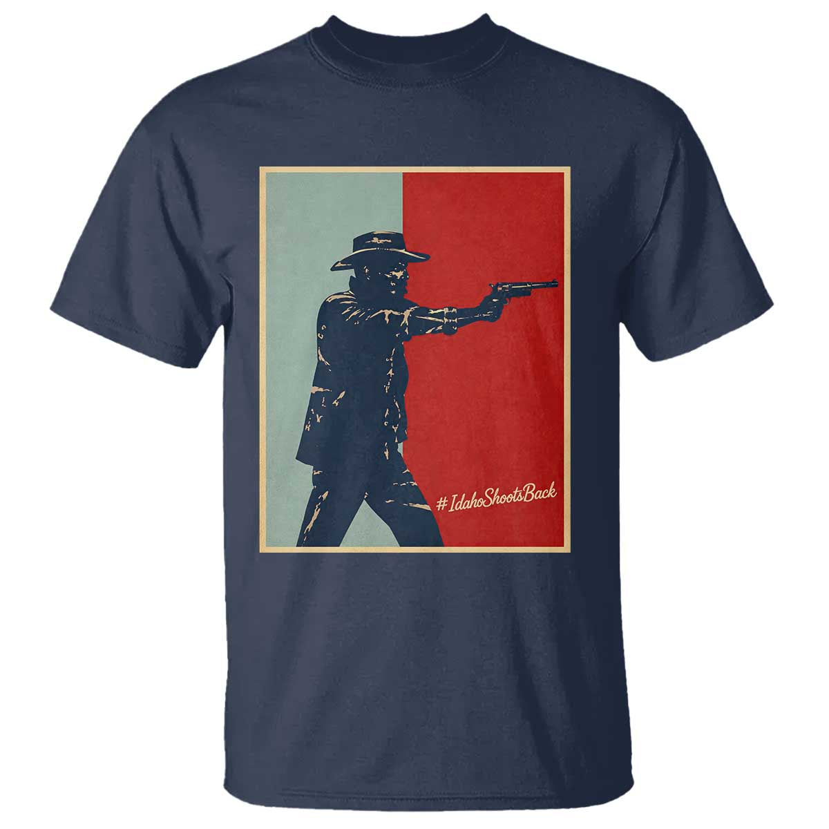 Idaho Shoots Back Vintage Pop Art Poster Style Graphic T Shirt