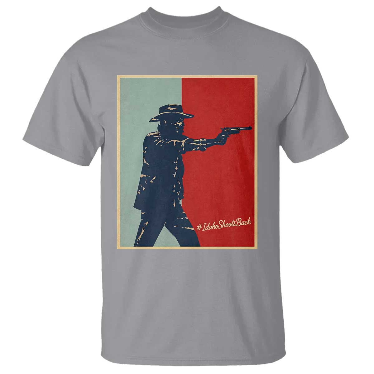 Idaho Shoots Back Vintage Pop Art Poster Style Graphic T Shirt