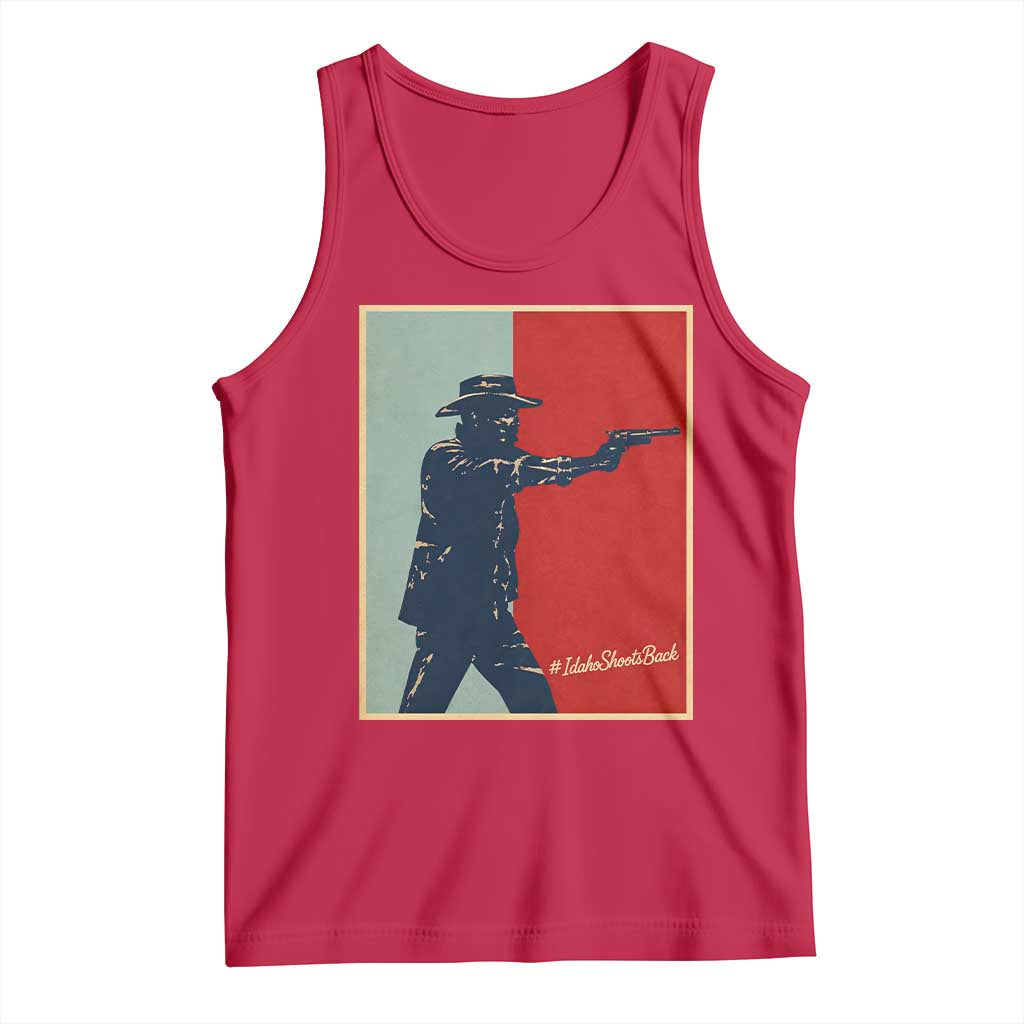Idaho Shoots Back Vintage Pop Art Poster Style Graphic Tank Top