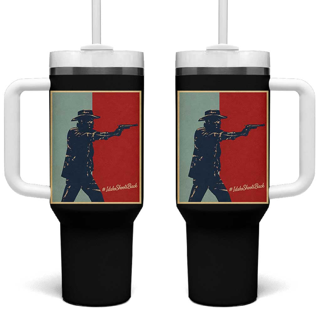 Idaho Shoots Back Vintage Pop Art Poster Style Graphic Tumbler With Handle