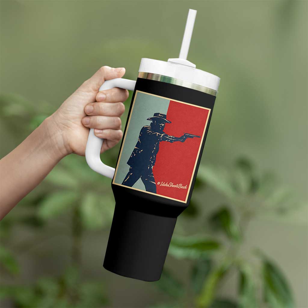Idaho Shoots Back Vintage Pop Art Poster Style Graphic Tumbler With Handle