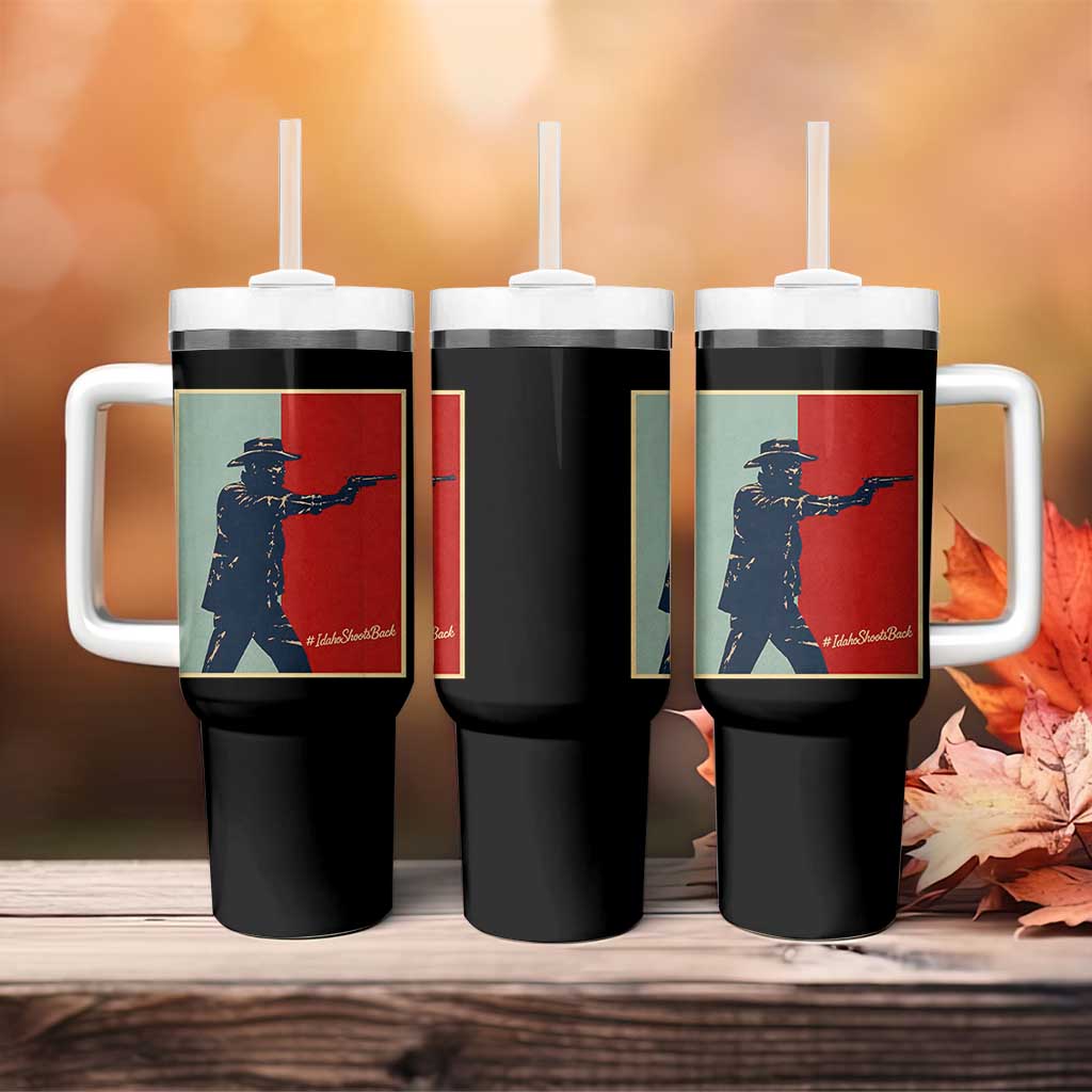 Idaho Shoots Back Vintage Pop Art Poster Style Graphic Tumbler With Handle