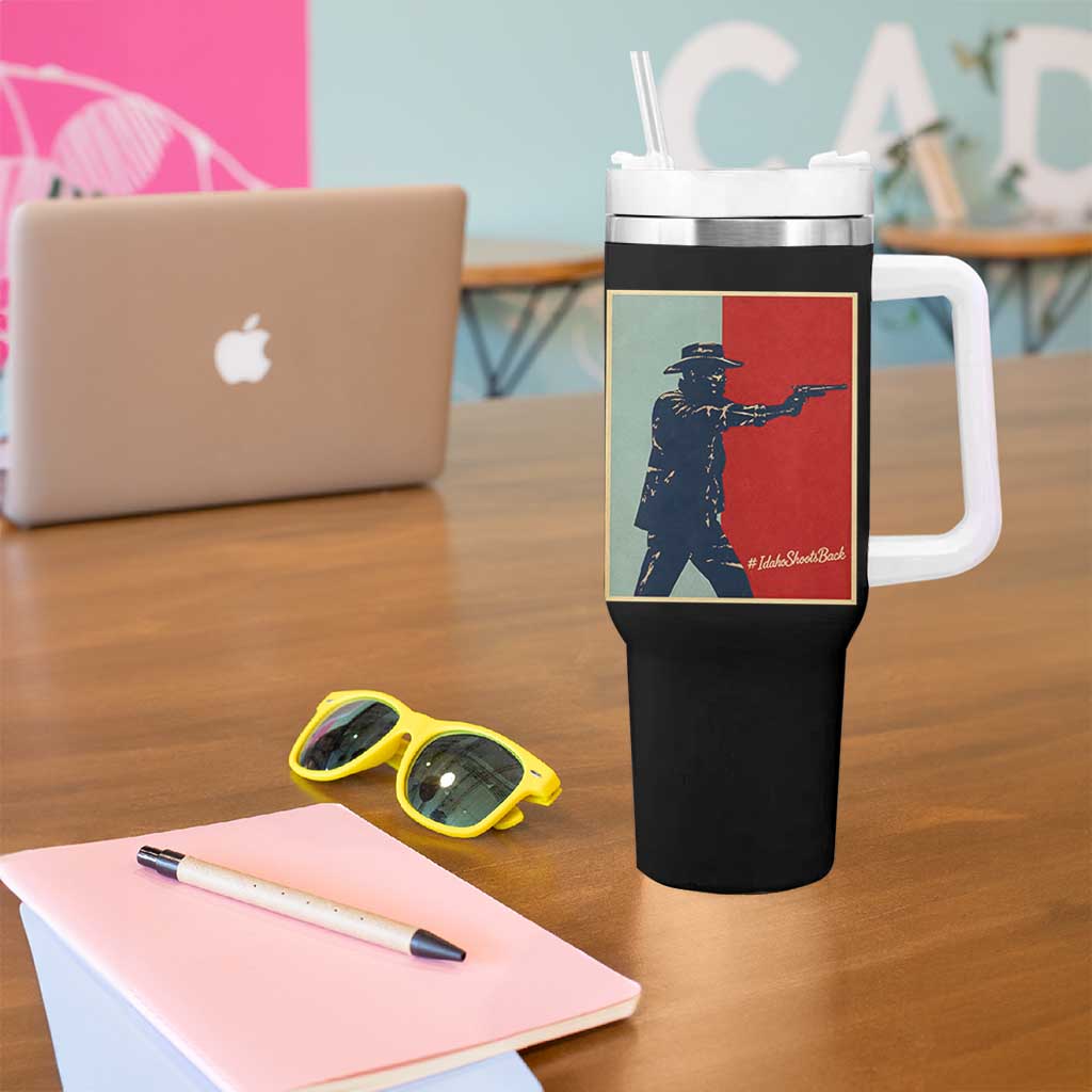 Idaho Shoots Back Vintage Pop Art Poster Style Graphic Tumbler With Handle