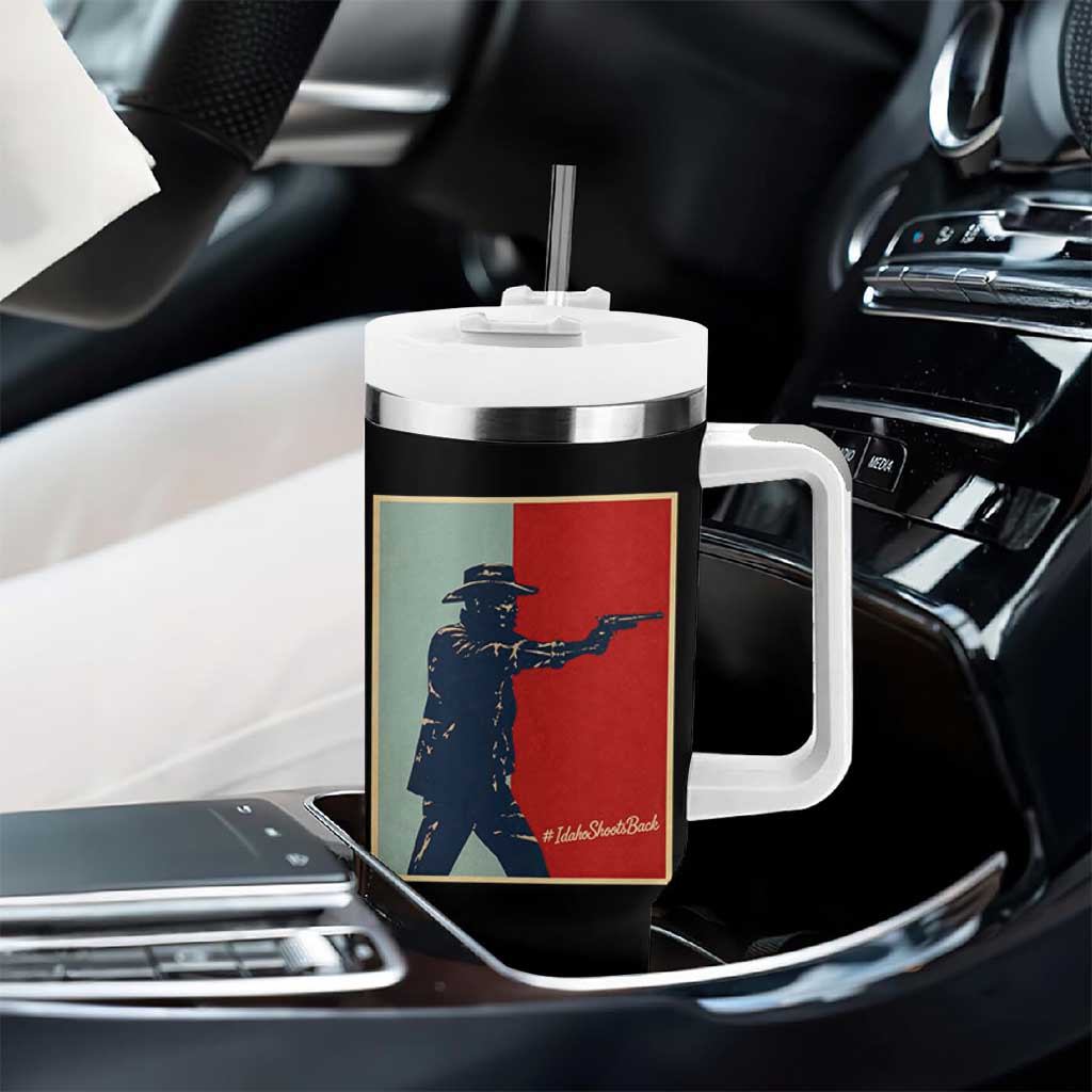 Idaho Shoots Back Vintage Pop Art Poster Style Graphic Tumbler With Handle