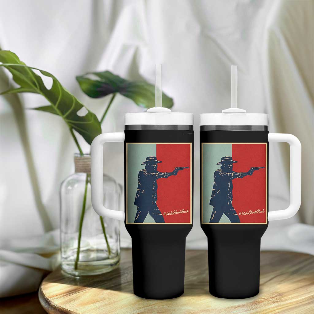 Idaho Shoots Back Vintage Pop Art Poster Style Graphic Tumbler With Handle