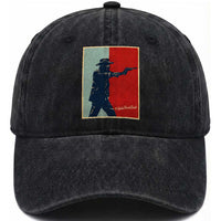 Idaho Shoots Back Vintage Pop Art Poster Style Graphic Washed Cotton Baseball Cap
