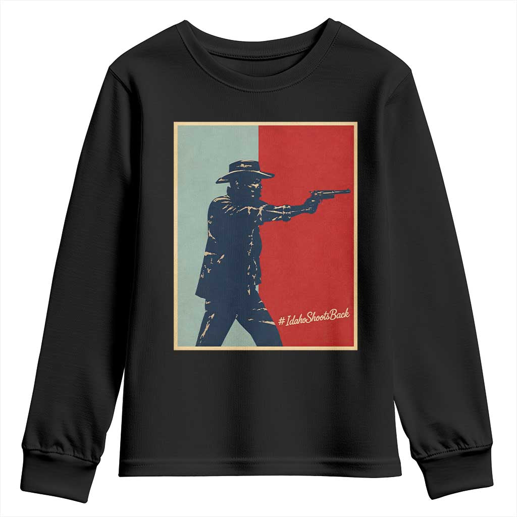 Idaho Shoots Back Vintage Pop Art Poster Style Graphic Youth Sweatshirt