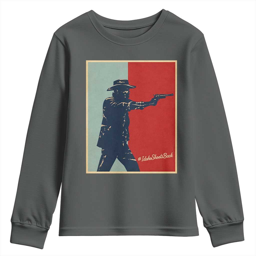 Idaho Shoots Back Vintage Pop Art Poster Style Graphic Youth Sweatshirt