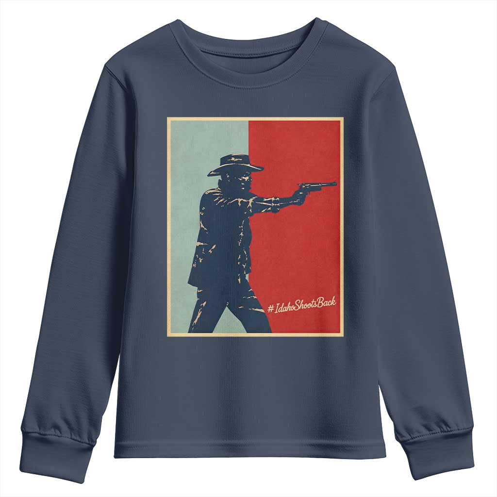 Idaho Shoots Back Vintage Pop Art Poster Style Graphic Youth Sweatshirt