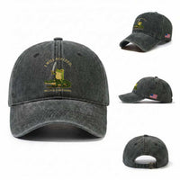 Retro Goblincore Sword Frog Riding Alligator Meme Washed Cotton Baseball Cap I Will Succeed Because I Am Insane Chaotic Motivation