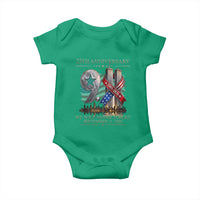 We Will Never Forget 9 11 Memorial 25th Anniversary Baby Onesie Patriotic American Flag Ribbon