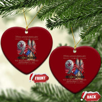 We Will Never Forget 9 11 Memorial 25th Anniversary Ceramic Ornament Patriotic American Flag Ribbon