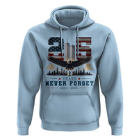 Patriotic Soaring Bald Eagle 9 11 Memorial 25th Anniversary Hoodie 25 Years 2021 2026 Never Forget
