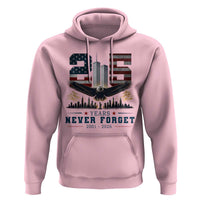 Patriotic Soaring Bald Eagle 9 11 Memorial 25th Anniversary Hoodie 25 Years 2021 2026 Never Forget
