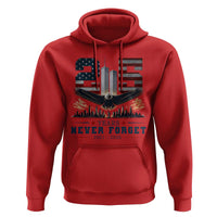 Patriotic Soaring Bald Eagle 9 11 Memorial 25th Anniversary Hoodie 25 Years 2021 2026 Never Forget