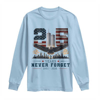 Patriotic Soaring Bald Eagle 9 11 Memorial 25th Anniversary Long Sleeve Shirt 25 Years 2021 2026 Never Forget