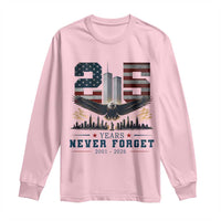 Patriotic Soaring Bald Eagle 9 11 Memorial 25th Anniversary Long Sleeve Shirt 25 Years 2021 2026 Never Forget