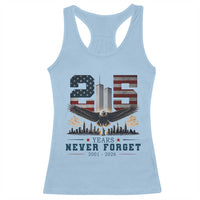 Patriotic Soaring Bald Eagle 9 11 Memorial 25th Anniversary Racerback Tank Top 25 Years 2021 2026 Never Forget