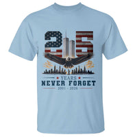 Patriotic Soaring Bald Eagle 9 11 Memorial 25th Anniversary T Shirt 25 Years 2021 2026 Never Forget
