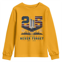 Patriotic Soaring Bald Eagle 9 11 Memorial 25th Anniversary Youth Sweatshirt 25 Years 2021 2026 Never Forget