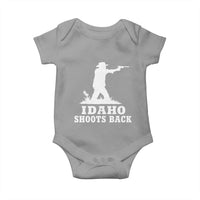 Idaho Shoots Back Cowboy Gunslinger Silhouette Patriotic Graphic Baby Onesie