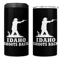 Idaho Shoots Back Cowboy Gunslinger Silhouette Patriotic Graphic 4 in 1 Can Cooler Tumbler