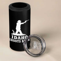 Idaho Shoots Back Cowboy Gunslinger Silhouette Patriotic Graphic 4 in 1 Can Cooler Tumbler