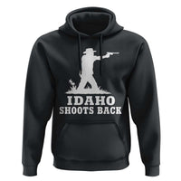Idaho Shoots Back Cowboy Gunslinger Silhouette Patriotic Graphic Hoodie