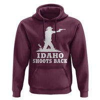 Idaho Shoots Back Cowboy Gunslinger Silhouette Patriotic Graphic Hoodie