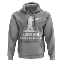 Idaho Shoots Back Cowboy Gunslinger Silhouette Patriotic Graphic Hoodie