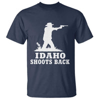 Idaho Shoots Back Cowboy Gunslinger Silhouette Patriotic Graphic T Shirt