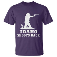 Idaho Shoots Back Cowboy Gunslinger Silhouette Patriotic Graphic T Shirt