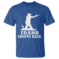 Idaho Shoots Back Cowboy Gunslinger Silhouette Patriotic Graphic T Shirt