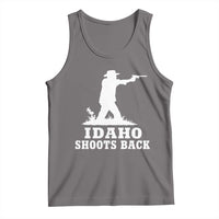 Idaho Shoots Back Cowboy Gunslinger Silhouette Patriotic Graphic Tank Top