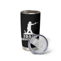 Idaho Shoots Back Cowboy Gunslinger Silhouette Patriotic Graphic Tumbler Cup