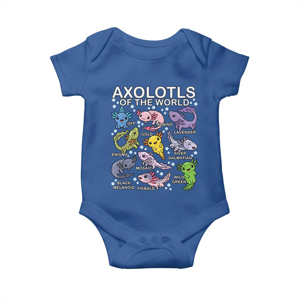 Kawaii Axolotl Baby Onesie Axolotls of the World Animals Aquarium Species