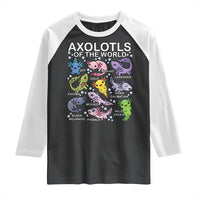 Kawaii Axolotl Raglan Shirt Axolotls of the World Animals Aquarium Species