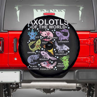 Kawaii Axolotl Spare Tire Cover Axolotls of the World Animals Aquarium Species
