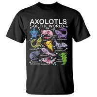 Kawaii Axolotl T Shirt Axolotls of the World Animals Aquarium Species - Wonder Print Shop