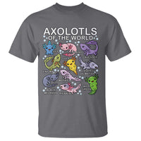 Kawaii Axolotl T Shirt Axolotls of the World Animals Aquarium Species - Wonder Print Shop