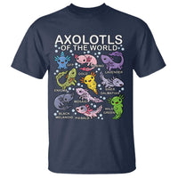 Kawaii Axolotl T Shirt Axolotls of the World Animals Aquarium Species - Wonder Print Shop
