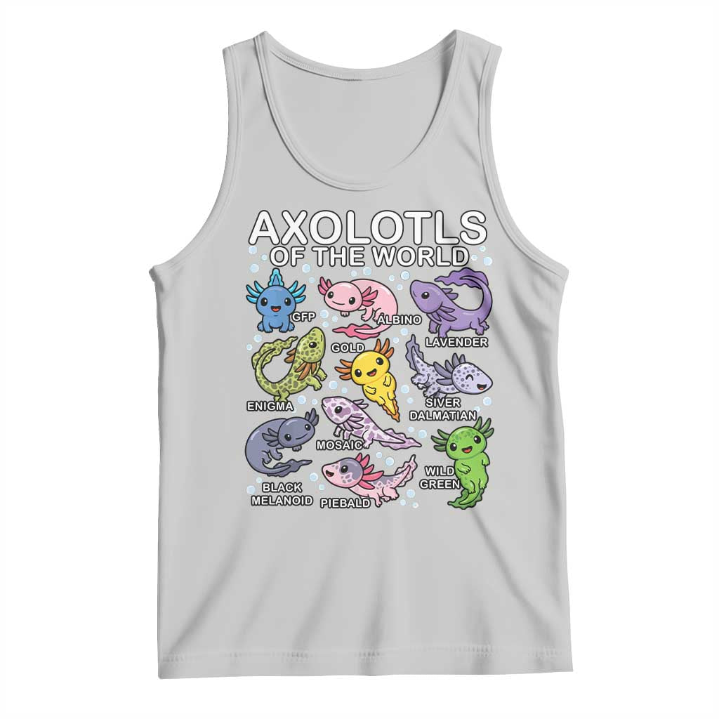 Kawaii Axolotl Tank Top Axolotls of the World Animals Aquarium Species