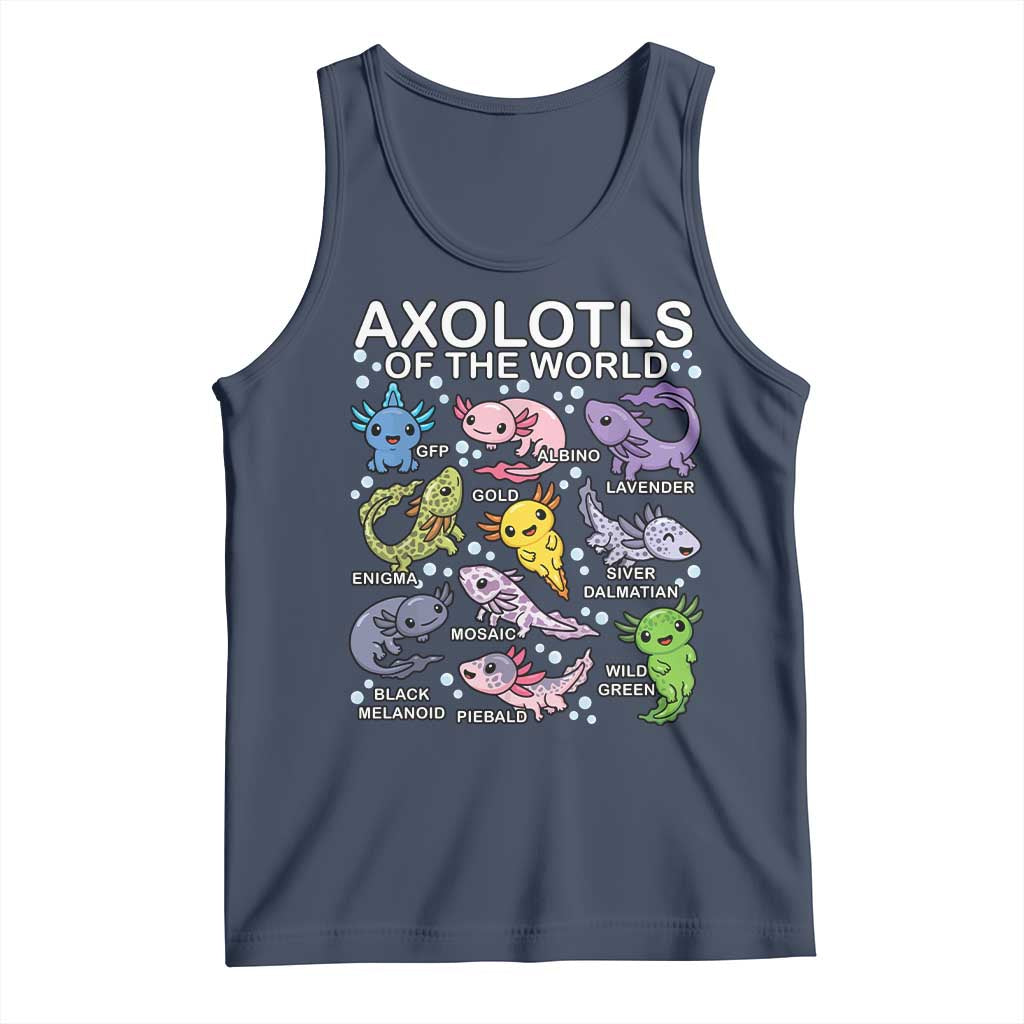 Kawaii Axolotl Tank Top Axolotls of the World Animals Aquarium Species