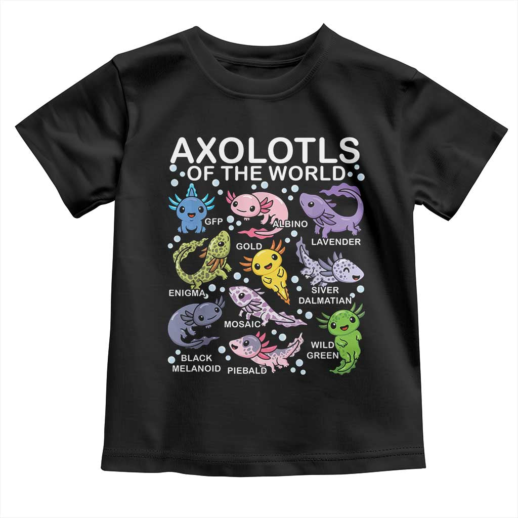 Kawaii Axolotl Toddler T Shirt Axolotls of the World Animals Aquarium Species