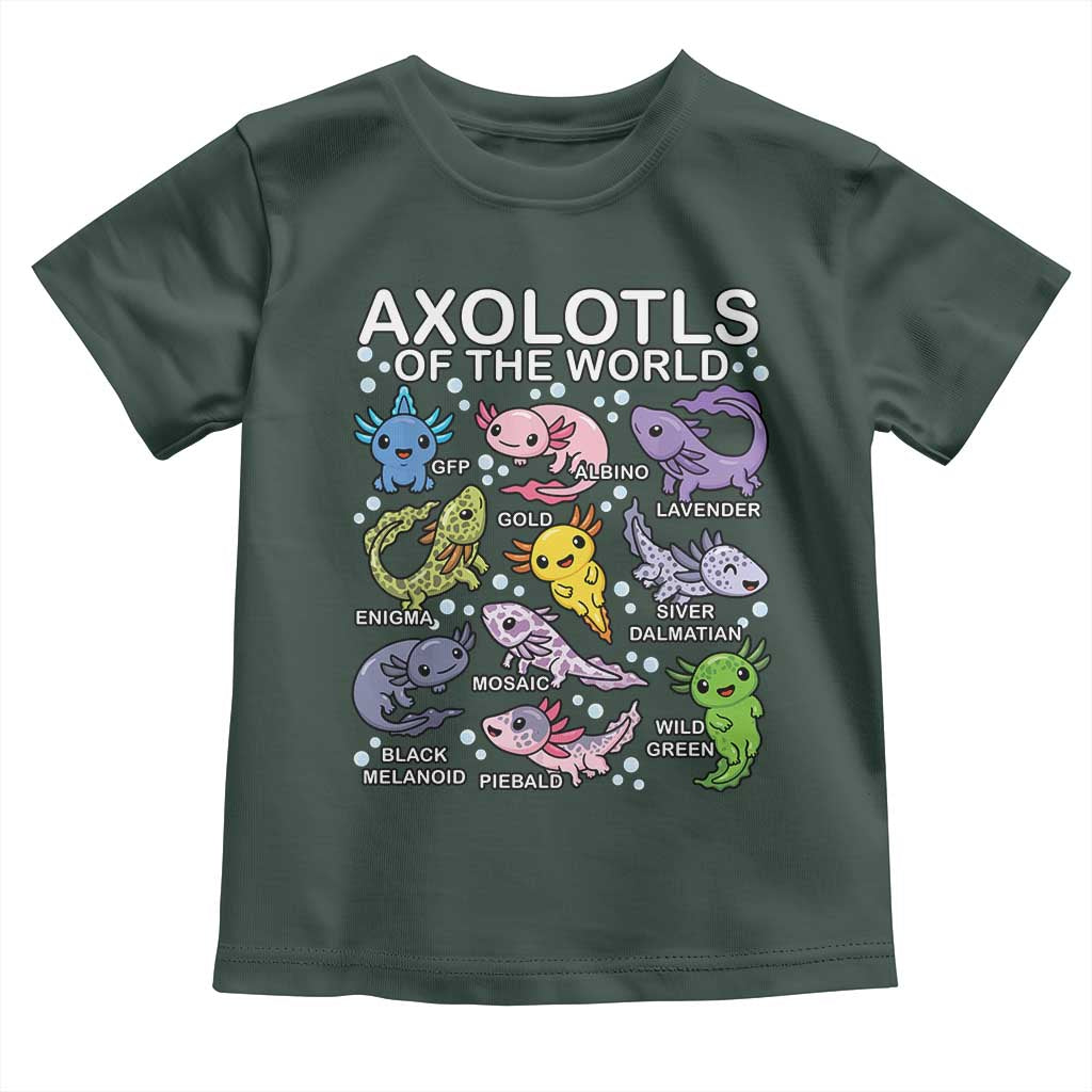 Kawaii Axolotl Toddler T Shirt Axolotls of the World Animals Aquarium Species